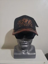 BEAR Hat Straw Cap Mesh Trucker Snapback Western Style Baseball Cap