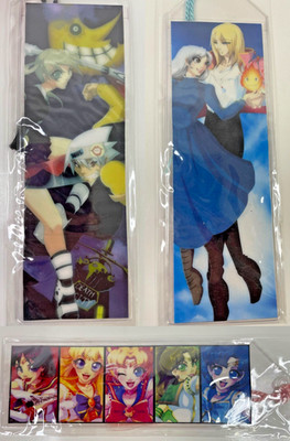 Lot 3 Original Art Bookmarks Manga Howl's Moving Castle Soul Eater Sailor Moon