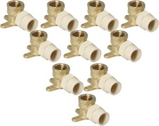 10 Pack of 1/2 Inch CPVC Drop Ear Elbows with Female NPT Connection