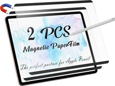 Removable Matte Anti Glare Magnetic Screen Protector 2 Pack for iPad Pro 12.9