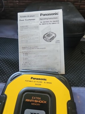 Panasonic Portable CD Player Mash Shock Wave SL-SW405 +