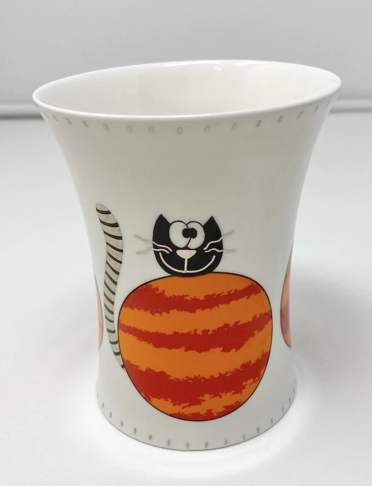 Taza de café Happy Cats & Paws Crazy Catz Sarah Mercer Dunoon Bone China Inglaterra Foto 4 de 4