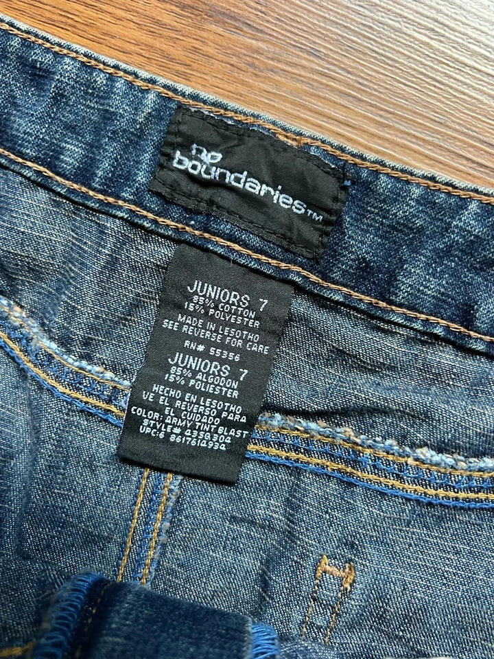 Falda Denim Vintage Años 90 Y2K Talla 7 Azul Tostado Desteñida Larga Hada Boho Grunge Modesta Foto 3 de 4