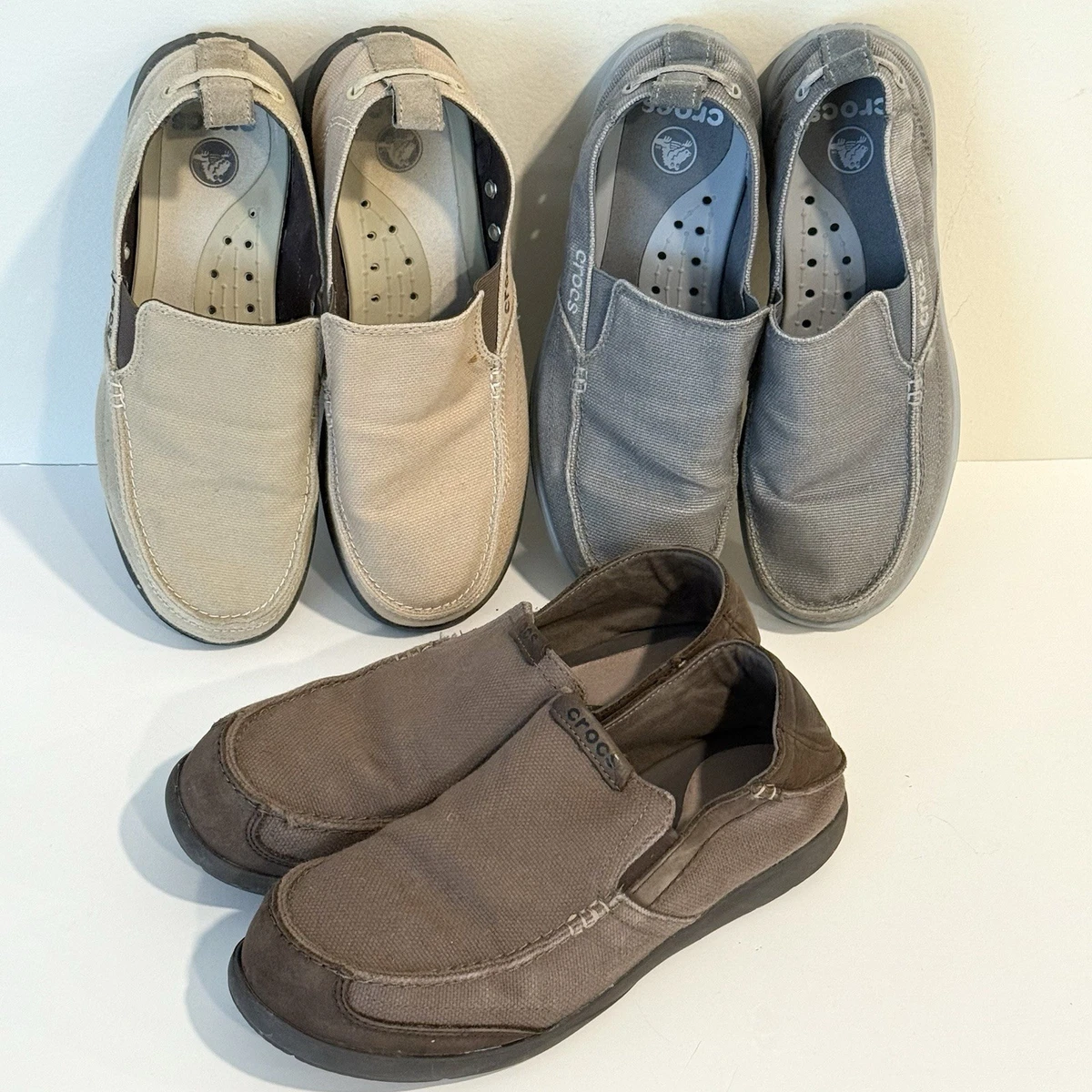 Crocs Santa Cruz Gray Casual Shoes for Men | eBay