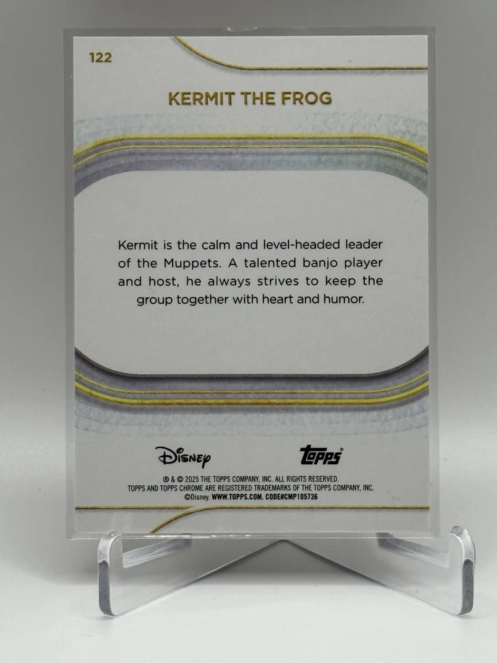 2025 Topps Chrome Disney Sapphire Edition KERMIT The Frog GOLD /50 - Image 2 of 2