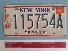 License Plate, New York, 2001, Trailer, Statue of Liberty 115754 A