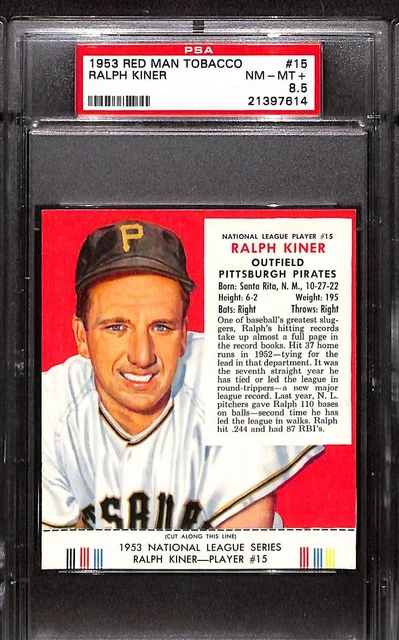 1953 Red Man Tobacco #15 Ralph Kiner PSA 8.5 NM-MT 21397614