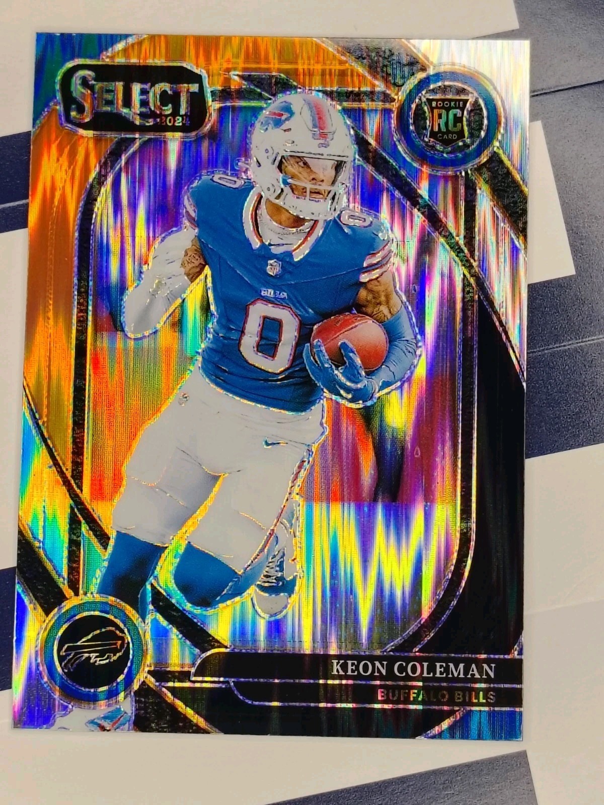 2024 Panini Select - Keon Coleman #280 Black Orange Prizm Shock (RC)