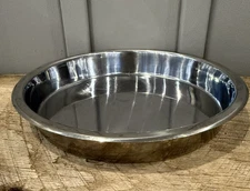 Revere Ware Stainless Round Cake Pan #60068 Baking Dish Pie Plate Serving 9x1.5"