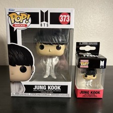 Funko Pop! Rocks: BTS - Jungkook #373 (Proof) Vinyl Figure + Keychain Lot of 2