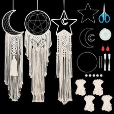 Macrame Kits for Adults Beginners Easy 3 Set Moon Star Craft Kits DIY Dream C...