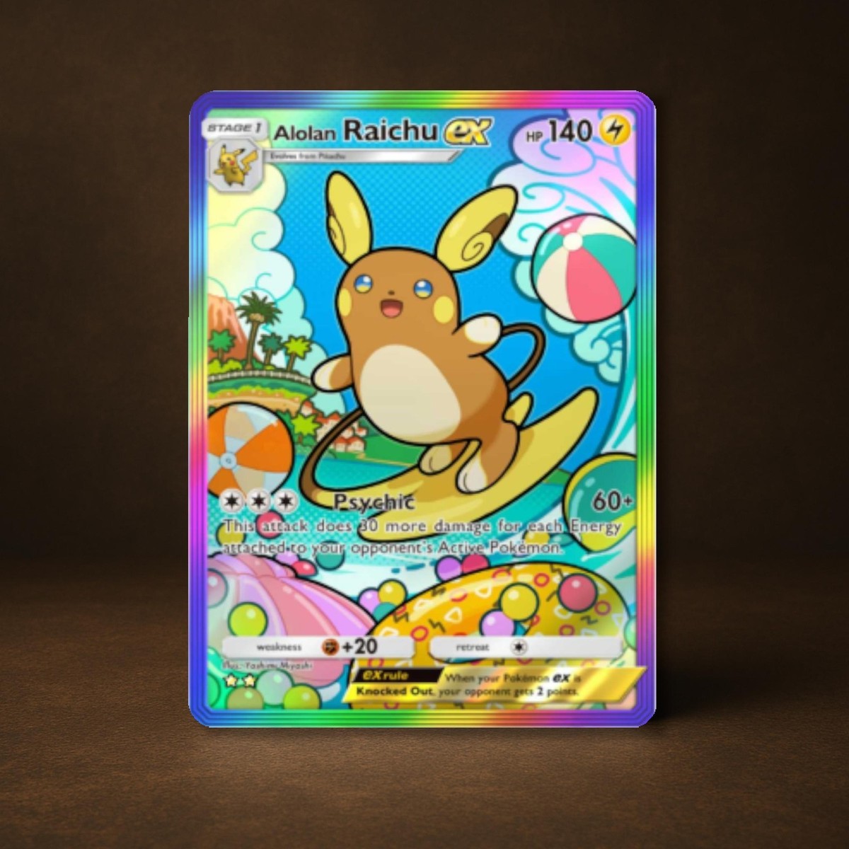 ALOLAN RAICHU EX POKEMON TCGP POCKET TRADING CARD