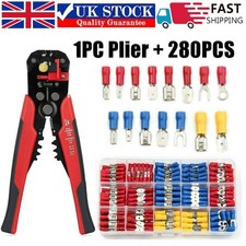280x Cable Wire Electrical Terminals Kit Set Ratchet Crimper Plier Crimping Tool