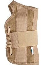 FLA Soft Fit Suede Finish Wrist Brace Beige Left Hand X-Small Carpal Tunnel Synd