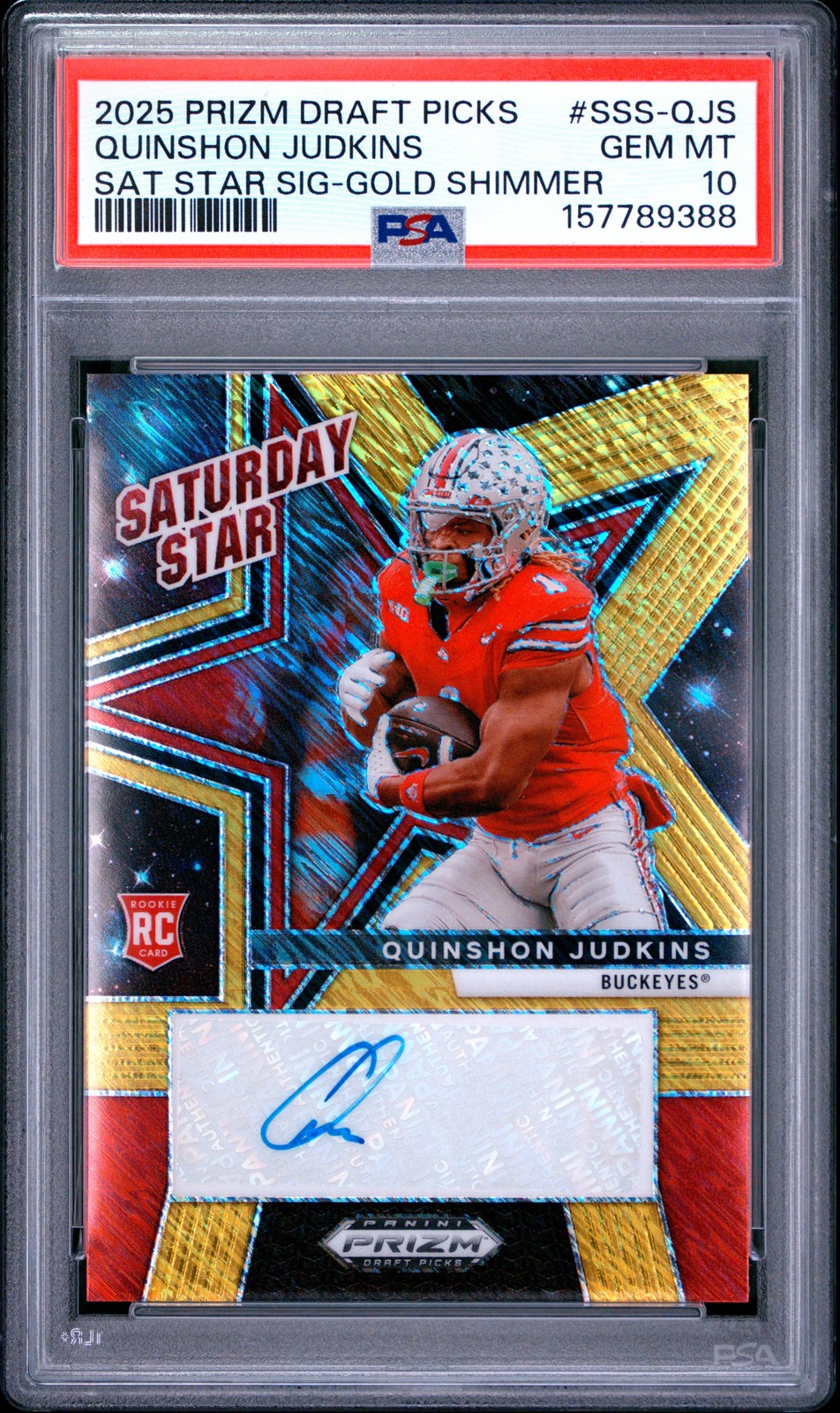 Quinshon Judkins Panini Prizm Draft Picks Saturday Star Signatures #SSSQJS Base