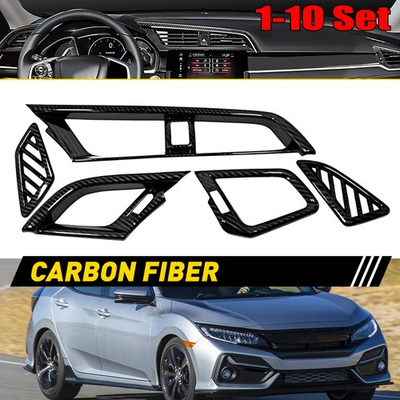 #ad #ad 1 10x Carbon Fiber Dashboard Air Vent Outlet Cover For Honda Civic 10th 2016 20* $234.99