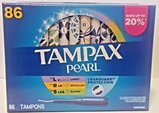 Tampax Pearl Super Absorbency Leakguard Protection, 86 Ct/only to the USA