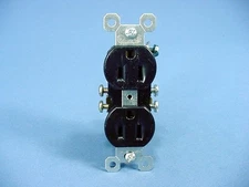 Pass & Seymour Legrand Black Duplex Receptacle Outlet 15A 125V 3232-BK Bulk