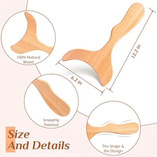 Wood Therapy Massage Tools, Wooden Lymphatic Drainage Massager, Body Sculptin...