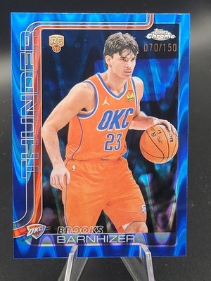 2026 Topps Chrome Update Brooks Barnhizer RC RayWave Blue 070/150 No.195 A1