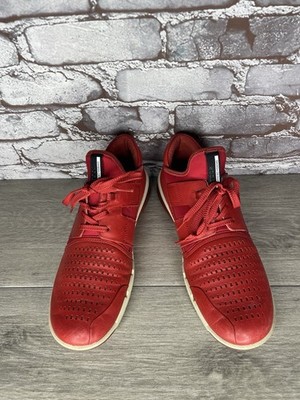 Ecco Biom Aex Trainer Running Shoes Red Phorene Soles Snickers Sz 38 US 7-7.5