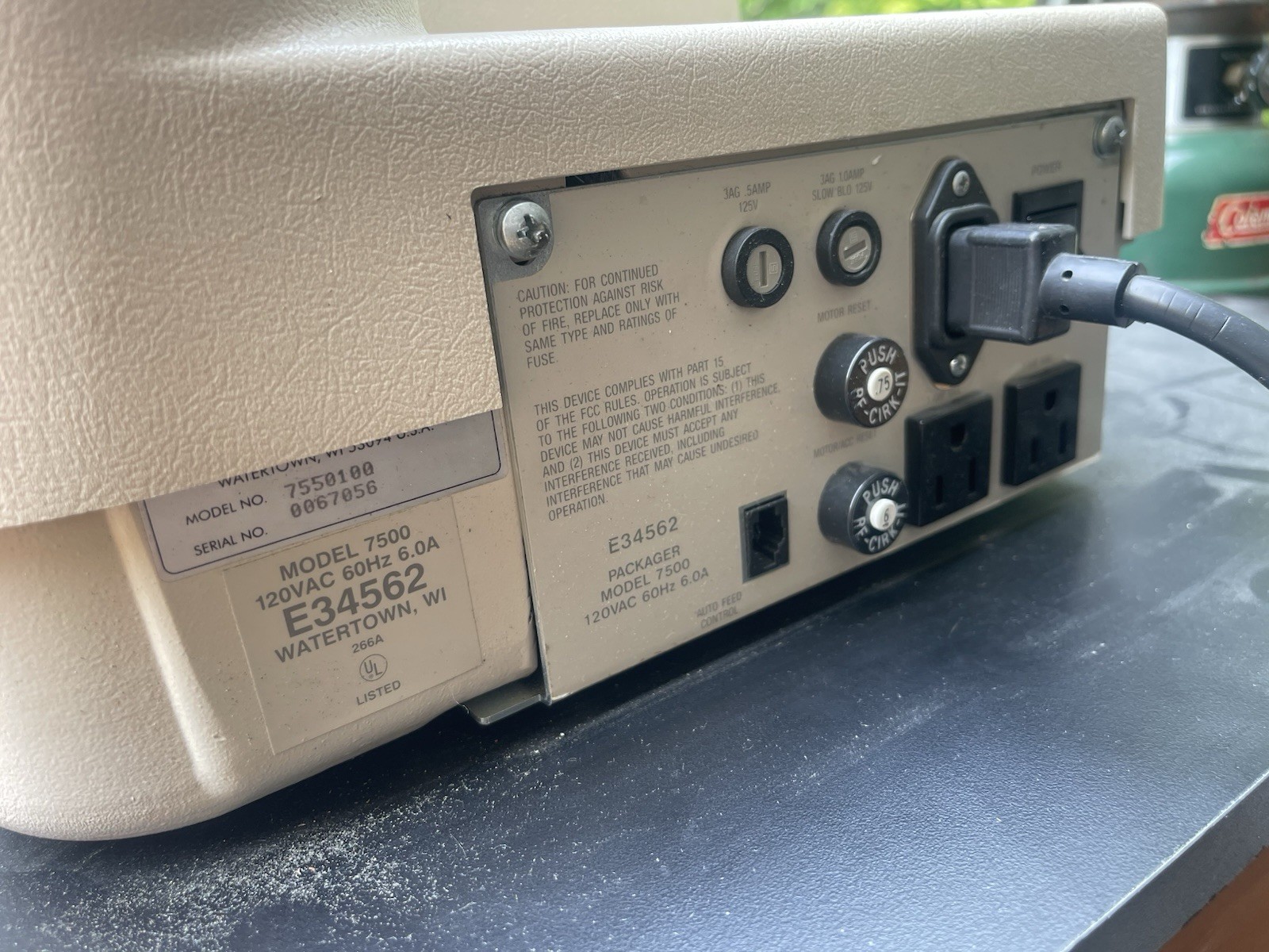 Working DeLaRue Brandt Express 7500 Tabletop Coin Counter