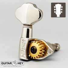 NEW Hipshot Classic L3 R3 Tuners Open-Gear w/ Butterbean Buttons 3x3 - NICKEL