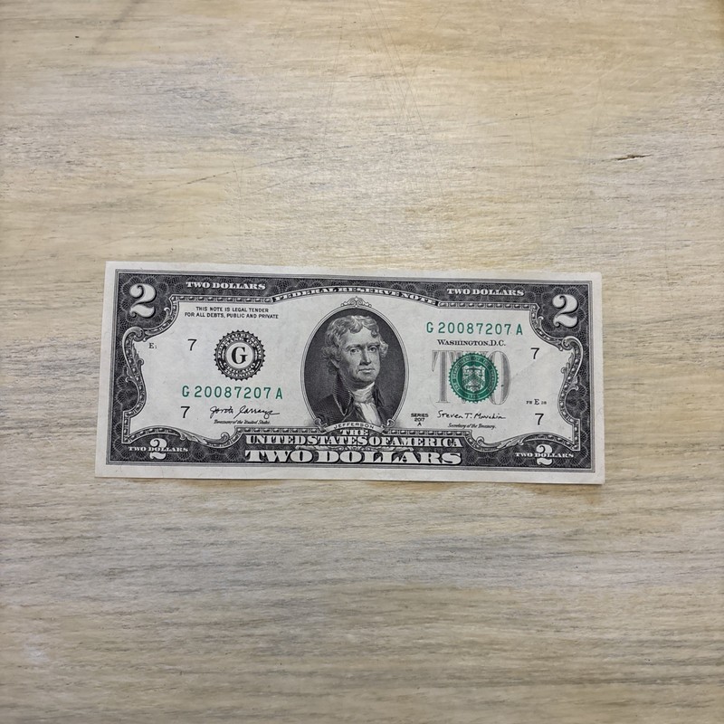 🌟TWO DOLLAR BILL BIRTHDAY/ANNIVERSARY NOTE JULY 27 2008 UNCIRCULATED 2017 A