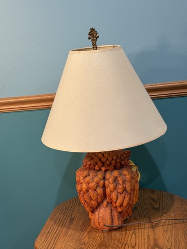 Pre Owned Vintage 1970’s Remarkably Unique Rare Large Owl Table Lamp Decor - Picture 5 of 10