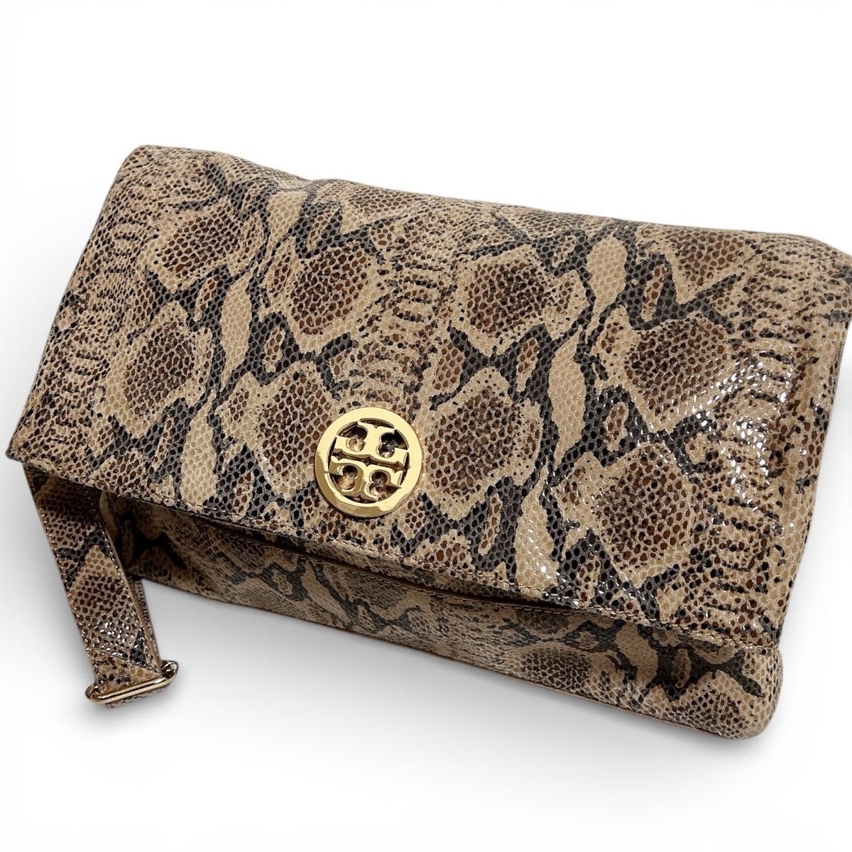 Rare Tory Burch Python Pattern 2WAY Adjustable Sh… - image 2