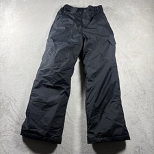 Columbia Snow Ski Pants Kids Size 10/12 Black Insulated Outgrown
