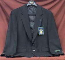 Palm Beach Classics Black Camel Hair Two Button Blazer, Size 48 Regular