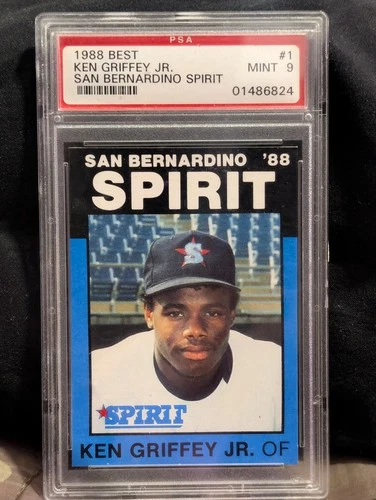 Best 1988 San Bernardino Spirit Ken Griffey Jr Rookie #1 PSA 9 Baseball Card
