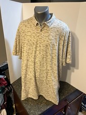 Adidas Men's Golf Polo Shirt XXL Beige Camouflage Polyester Blend