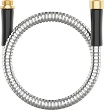 Short Metal Garden Hose 3 Ft Connector, Stainless Steel Small Hose Extension Ada