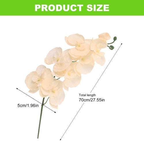 Elegant Silk Butterfly Orchids Floral Branch for Wedding and Home Vase Display - Picture 8 of 14