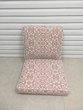 Frontgate ARABESQUE Swivel Lounge Patio Chair Outdoor Cushions 25x27 Paisley NEW