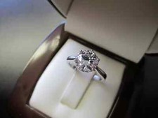 2.00 Ct Simulated Diamond Engagement Wedding Ring 14K Solid White Gold Size 6