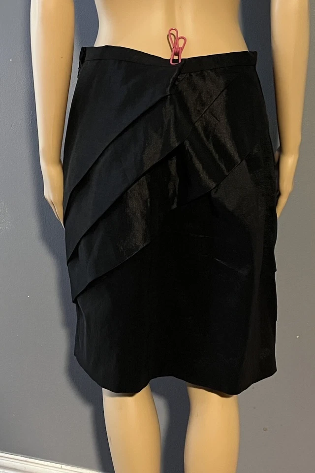 Saia de noite Chetta B feminina tamanho 12 preta - Imagem 3 de 4