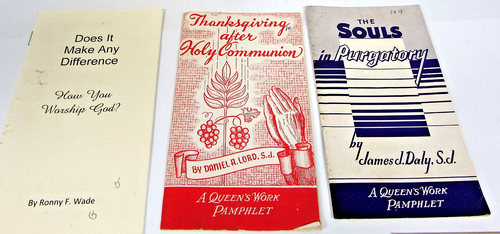 Church Religious Tract Pamphlet Booklets Lot of 9 Vintage 1940-1984 Catholic - Picture 3 of 6