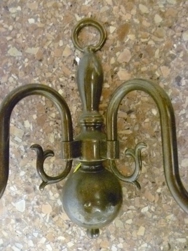 VINTAGE PAAR FRANZÖSISCHE WANDLEUCHTEN AUS BRONZEGUSSOPTIK. WANDLEUCHTEN IN BRONZEOPTIK - Bild 9 von 9