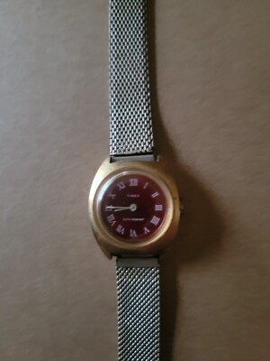 Vintage Timex Watch Women Gold Tone Mesh Band Manual Wind  display picture 3