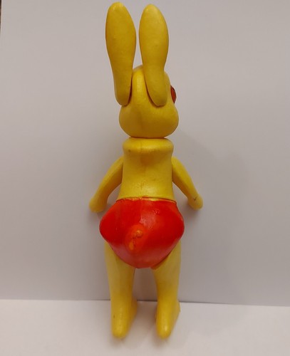 Vintage seltene UdSSR sowjetische Zelluloid Kaninchen Spielzeug Puppe Figur 19 cm - Bild 4 von 10
