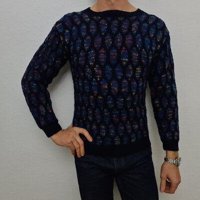 Handmande Pullover Pulli Pure Wool Wolle Strickpullover Gr. M