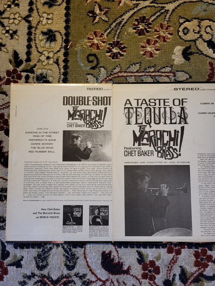 2 пластинки The Mariachi Brass Chet Baker / вкус текилы + двойной выстрел EXC винил - Изображение 2 из 3