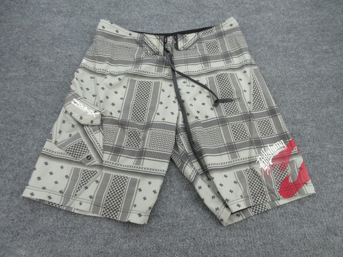 Billabong Shorts Adult 32 Gray Quad Platinum Cargo Quad Stretch Pants Mens  32