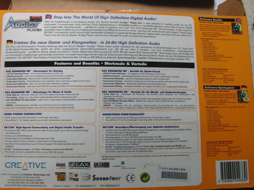 Creative Soundblaster Audigy Player SB0090 PCI Soundkarte in OVP - Bild 7 von 7