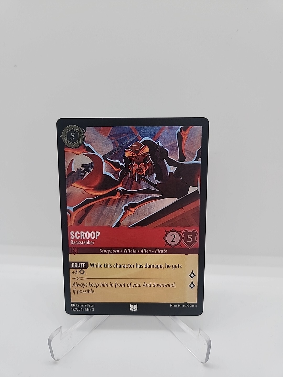 Disney Lorcana TCG Scroop 122/204 Cold Foil Uncommon Into the Inklands NM