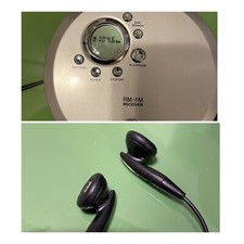 Durabrand CD-916 Portable Anti-Skip CD Player  AM/FM Receiver Radio w Ear Pcs