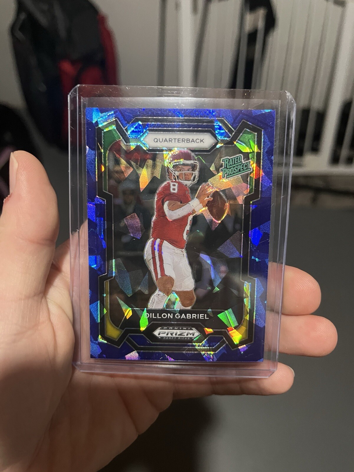 2024 Panini Prizm Draft Picks Rated Pros Blue Cracked Ice Dillon Gabriel #96/99